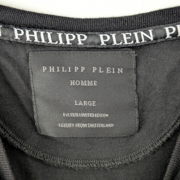 Philipp Plein Men's Limited Edition Rhinestones+ Skull Tees In Size L - Picture 6 of 10